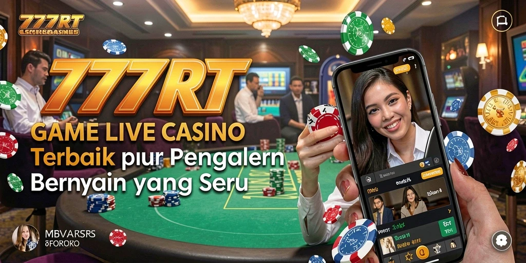 Gameplay menghibur dari aplikasi Live Casino 777RT yang mendebarkan.