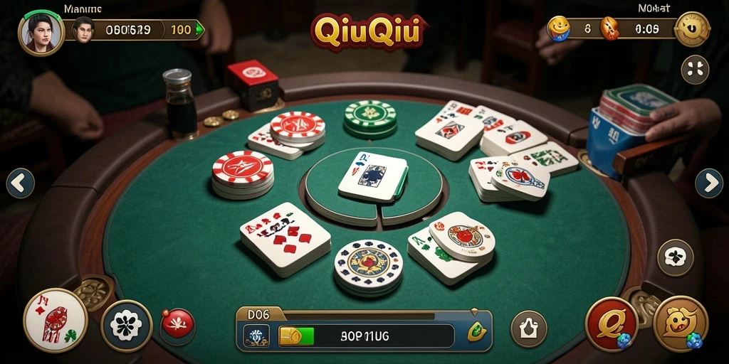 Screenshot gameplay D06 dengan aksi QiuQiu seru.