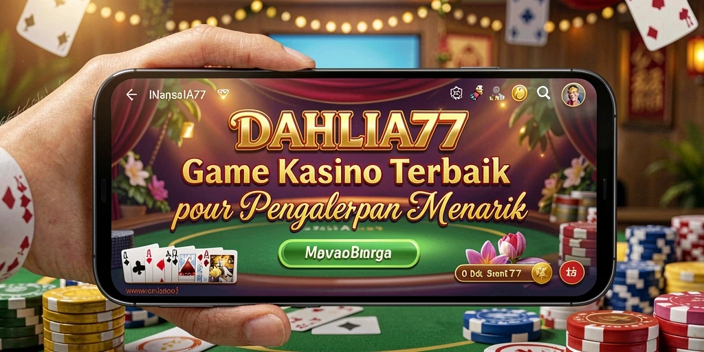 Screenshot permainan Kasino DAHLIA77 menampilkan kegembiraan pemain saat bermain.