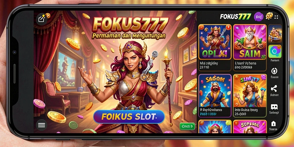 Tampilan gameplay menarik dari FOKUS777 dengan efek visual memukau.