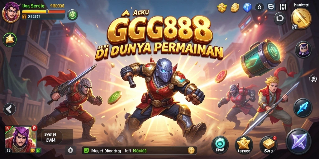 Screenshot gameplay GGG888 menampilkan pertempuran yang mendebarkan.
