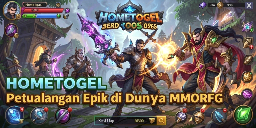 Tampilan gameplay epik dalam HOMETOGEL yang menampilkan petualangan seru.