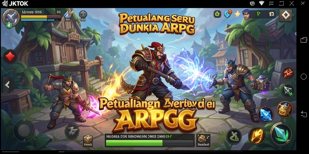 Screenshot utama JKTOK menampilkan aksi pertarungan yang mendebarkan di dunia ARPG.