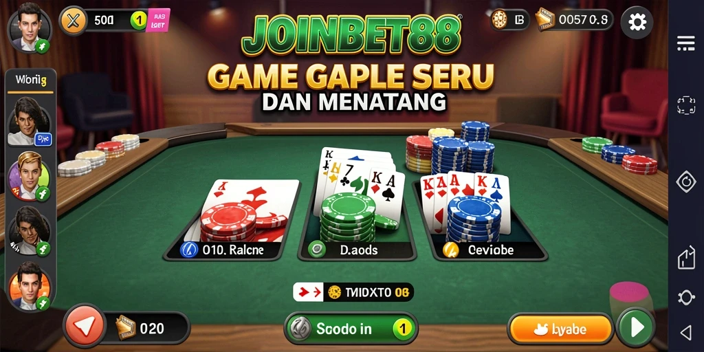 Tampilan gameplay Gaple yang menarik di JOINBET88.