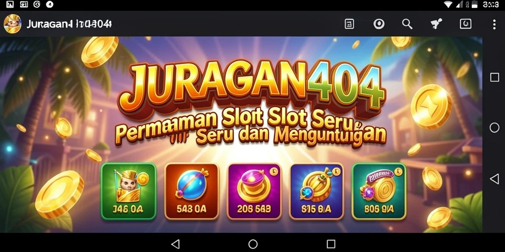 Tampilan gameplay JURAGAN404 yang menarik dan menggembirakan saat memutar gulungan.