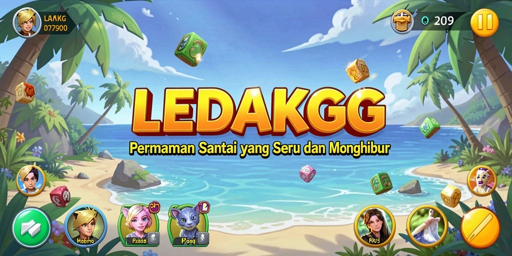 Screenshot LEDAKGG menampilkan gameplay yang mengasyikkan dan berwarna-warni.