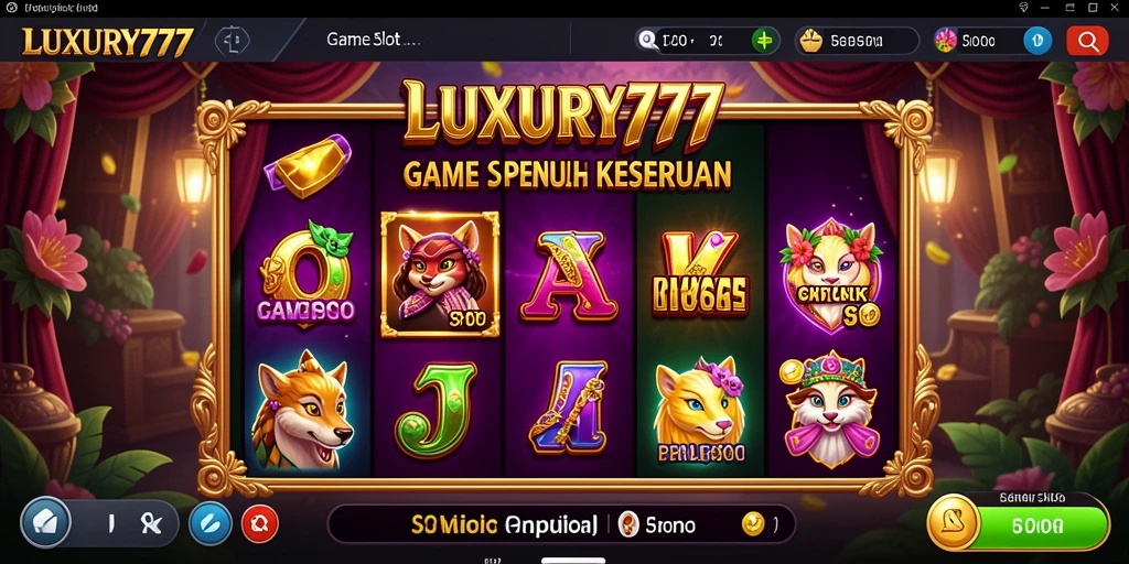 Tampilan menarik dari gameplay LUXURY777 Slot yang memukau.