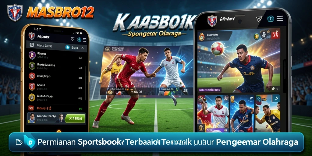 Tampilan utama <strong>MASBRO12</strong> menampilkan berbagai opsi taruhan olahraga.