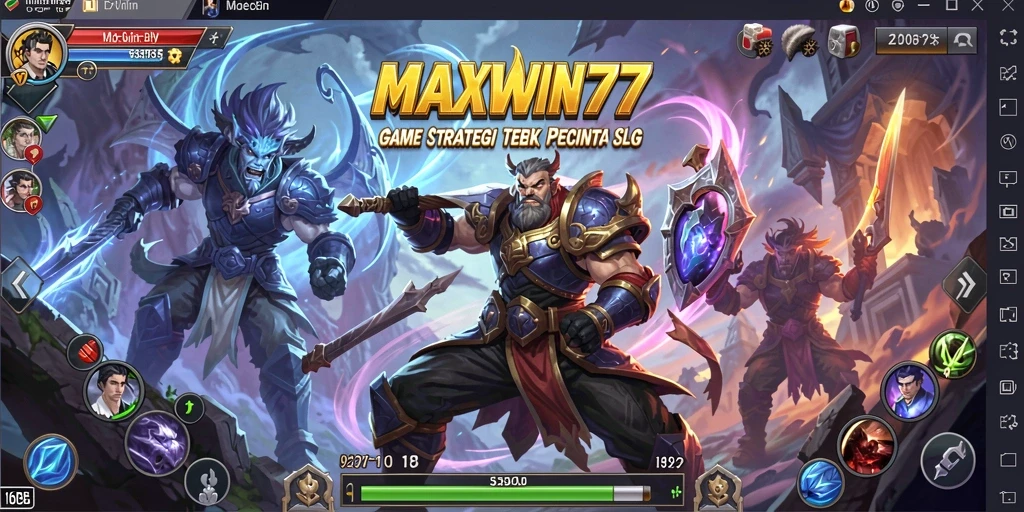 Tampilan menarik dari gameplay strategis MAXWIN77.