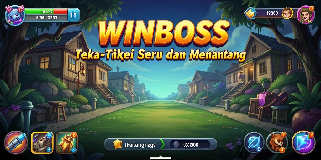 Screenshot menunjukkan gameplay menantang dari WINBOSS yang penuh teka-teki.