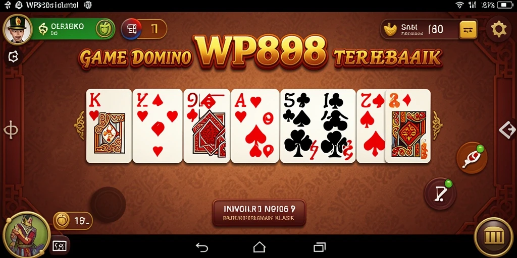 Screenshot gameplay WP888 menampilkan suasana permainan Domino yang seru.